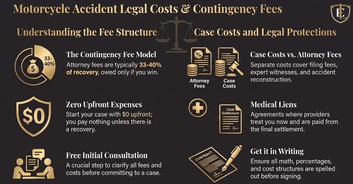 Understanding Contingency Fees and Legal Costs in Motorcycle Accident Cases