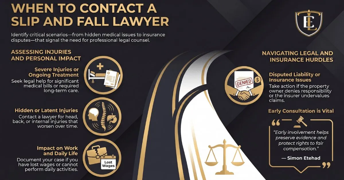 When to Contact a Slip and Fall Lawyer