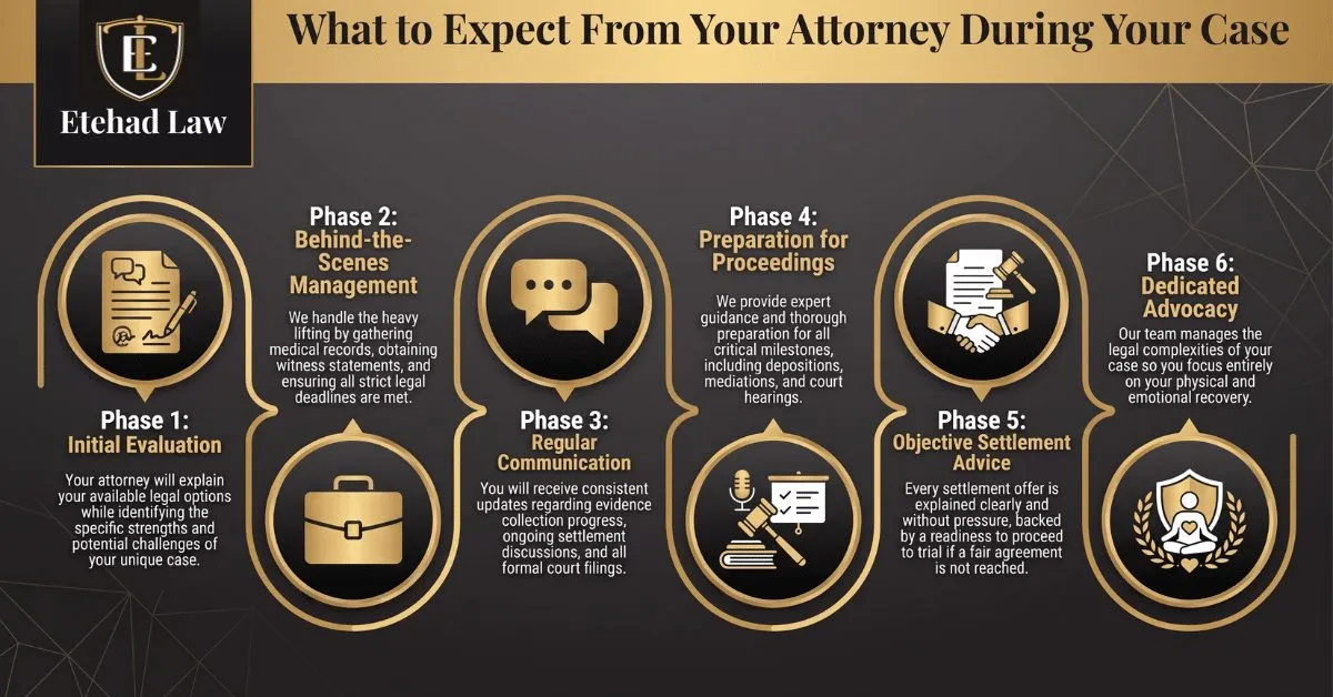 What To Expect From Your Attorney During The Case