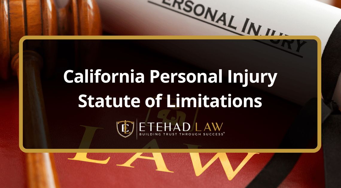 Calendar and legal paperwork representing the two-year California personal injury filing deadline